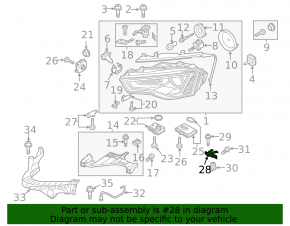 Suport de montare far stânga Audi A4 B8 13-16