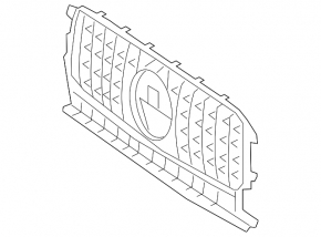 Решетка радиатора grill G-class W463 G63 19-24 AMG pkg, хром