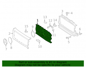 Решетка радиатора grill G-class W463 G63 19-24 AMG pkg, хром