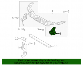 Suport TV panou radiator stânga Land Rover Range Rover Evoque 19-25