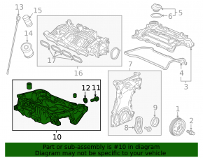 Поддон масляный Honda CRV 17-19 2.4 K24W