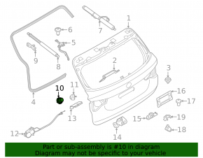 Отбойник двери багажника BMW X3 G01 18-24