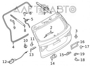 Отбойник двери багажника BMW X2 F39 18-23 на кузове