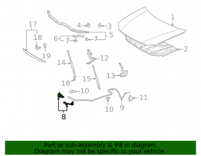 Замок капота Toyota Avalon 05-12