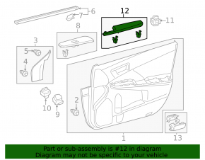 Подлокотник обшивки двери передней правой Toyota Camry v50 12-14 usa кожа черная
