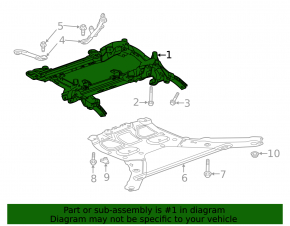 Подрамник передний Chevrolet Camaro 16-23 SS 6.2