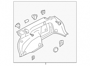 Обшивка арки левая Subaru Outback 10-11 черн