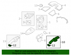 Conducta de aer stânga BMW X5 E70 07-13 4.8