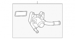 Фланец системы охлаждения Honda CRV 12-14 2,4