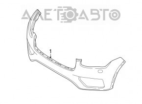 Bara față nefinisată pentru Volvo XC90 16-19 cu spălător de faruri și fără asistență la parcare, argintie, găuri, zgârieturi, ciobiri nefabricate