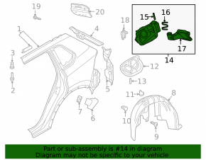 Корпус лючка бензобака VW Tiguan 18-24