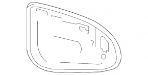 Зеркальный элемент правый Toyota Corolla 14-19
