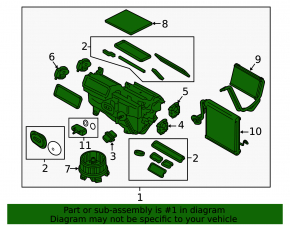 Печка в сборе Ford Edge 15-24 auto, dual zone
