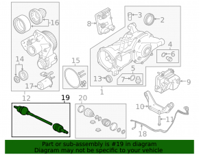 Arbore punte spate stânga Land Rover Range Rover Evoque 12-18