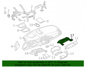 Накладка передней панели пространства ног пассажира BMW X3 G01 18-24 черная