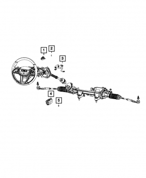 MODUL DE CONTROL AL COLOANEI DE DIRECȚIE Jeep Grand Cherokee WL 23-25 lung