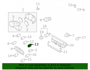 Кнопка MEMORY двери багажника Subaru Outback 15-17