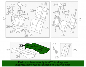 Задний ряд сидений 2 ряд Chevrolet Volt 16- кожа беж Premier
