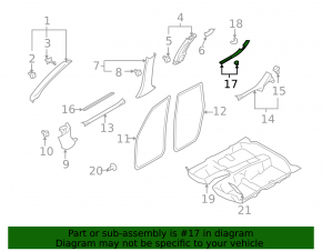 Накладка порога задняя правая внешняя Subaru Forester 08-13 SH