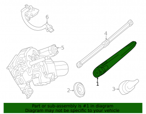 Поводок дворника задний Mercedes H247 GLA 20-26