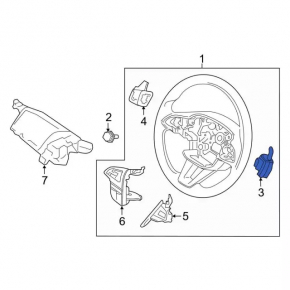 Лепестки подрулевые в сборе Ford Ecosport 18-22