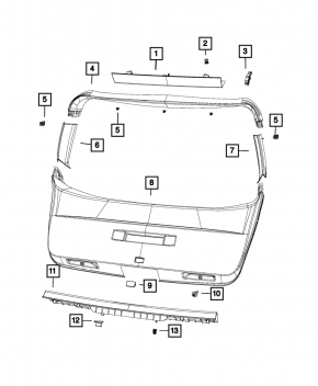Накладка проема багажника Dodge Journey 11-15