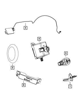 Ключ Dodge Durango 11-13 keyless на 3 кнопки, автозапуск