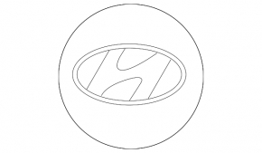Центральный колпачок на диск Hyundai Tucson 16-21 черный, 59мм