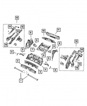 Корыто багажника Jeep Cherokee KL 14-15