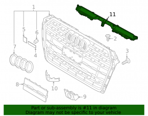 Накладка решетки радиатора grill Audi A5 F5 18-19
