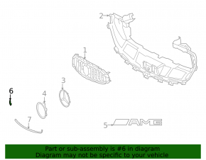 Молдинг решетки радиатора grill нижний правый Mercedes E 53 21-23 AMG pkg