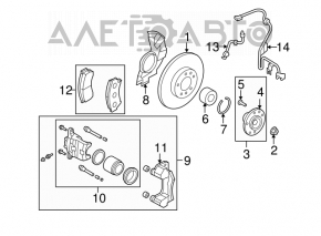Кожух тормозного диска передний правый Mazda6 09-13