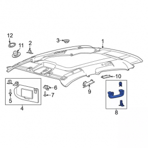 Ручка потолка задняя левая Ford Mustang Mach-E 21-26 светло-серая