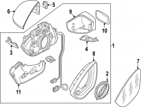 Repetitor semnalizare oglindă stânga Volkswagen ID.4 21-25