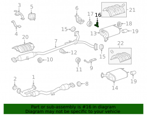 Кронштейн глушителя передний правый Toyota Camry v55 15-17 2.5 usa