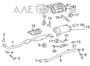 Кронштейн глушителя передний правый Toyota Camry v55 15-17 2.5 usa