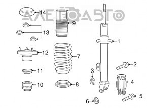 Пружина передняя левая Chrysler 300 11-22 AWD