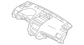 Panoul frontal al torpilei fără AIRBAG Subaru XV Crosstrek 13-17