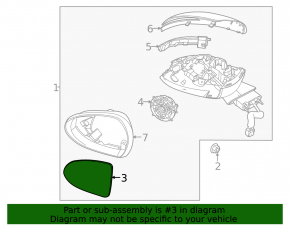 Зеркальный элемент левый Kia K5 21-24 BSM