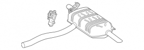 Tobă de eșapament spate Mercedes H247 GLA 20-23 M260