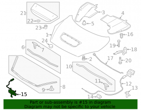 Замок капота Mazda3 MPS 09-13