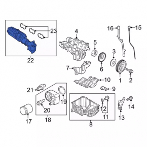 Коллектор впускной Ford Ecosport 18-21 1.0T