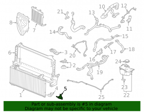 Suport radiator dreapta jos Jaguar F-Pace X761 17-23
