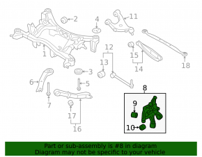 Цапфа задняя правая Subaru Forester 14-18 SJ