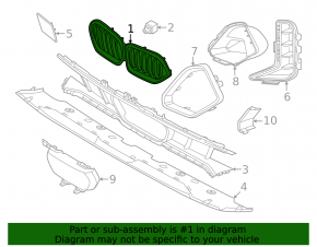 Grilă radiator BMW X6 G06 24-26 Shadowline