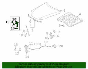 Крючок замка капота Lexus LS460 LS600h 07-12