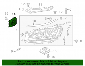 Блок управления фарой Led VW Passat b8 16-19 USA