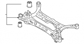 Подрамник задний Audi A3 8V 15-19 кабрио, AWD