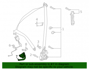 Натяжитель пассажирского ремня безопасности Mercedes W167 GLE 350 450 20-26