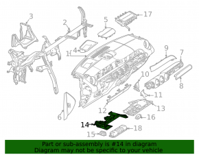 Накладка передней панели нижняя пространства ног водителя Mercedes H247 GLA 20-26